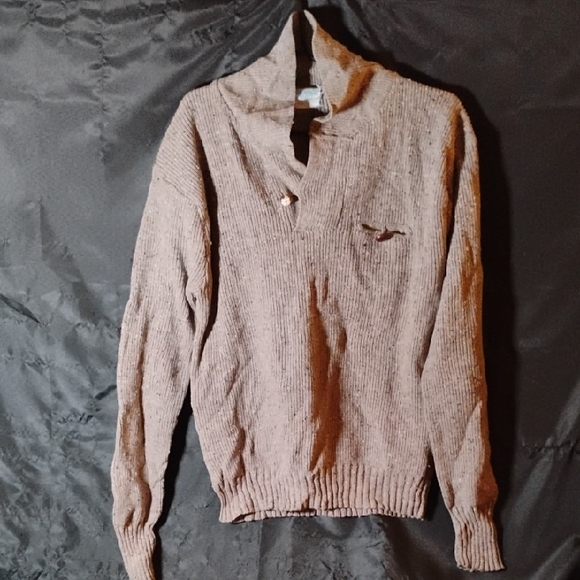 Vintage Men's Taupe Turtleneck Sweater - Picture 1 of 5
